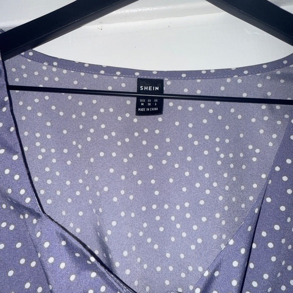 2/$15 SHEIN Polka Dot Smocked Top - Picture 2 of 3